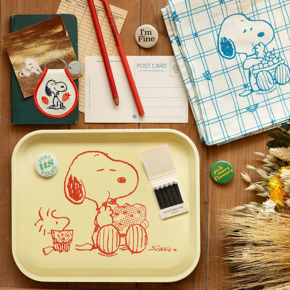 3P4 x Peanuts® - Snoopy & Woodstock Watermelon Medium Tray