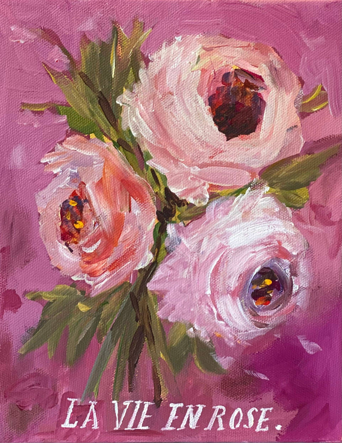 La Vie en Rose Postcard