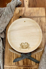 Plate Compostable Palm Leaf - Crab, 6-12"