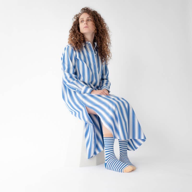 Socks Stripes Cobalt