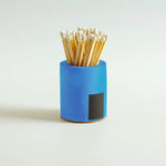 Match Striker Concrete Cylinder: Blue