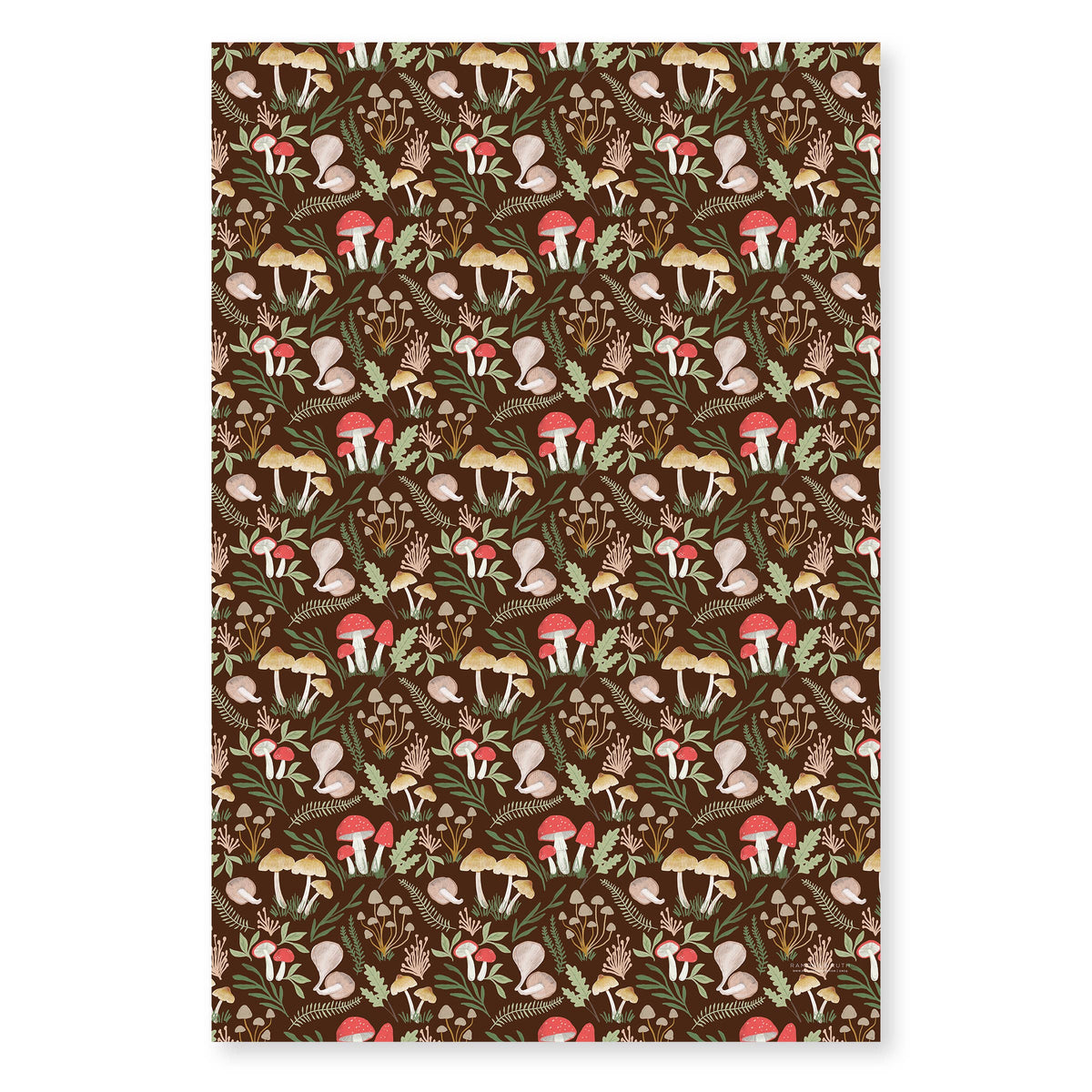 Gift Wrap Roll - Mushrooms