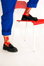 Socks Visages Red
