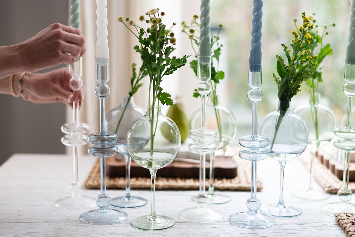 Candlestick Glass, Medium, Clear