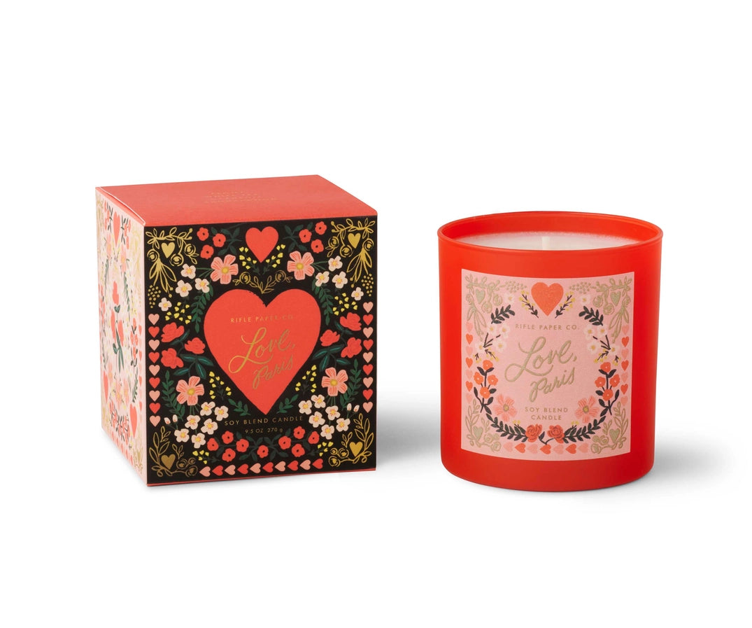 Love, Paris Glass Candle