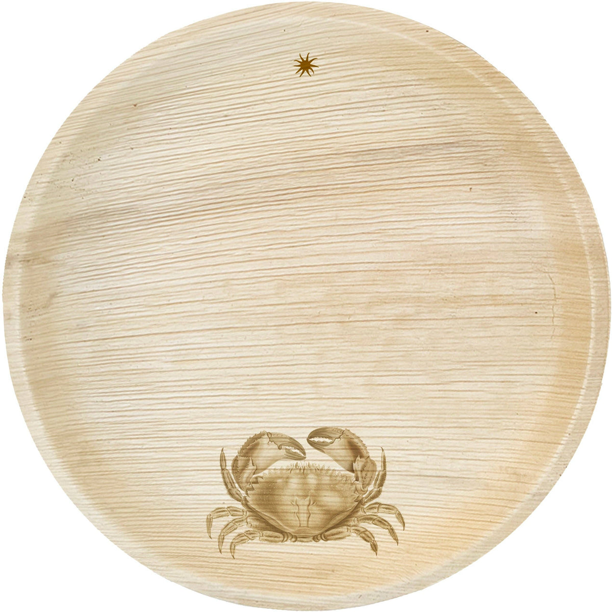 Plate Compostable Palm Leaf - Crab, 6-12"