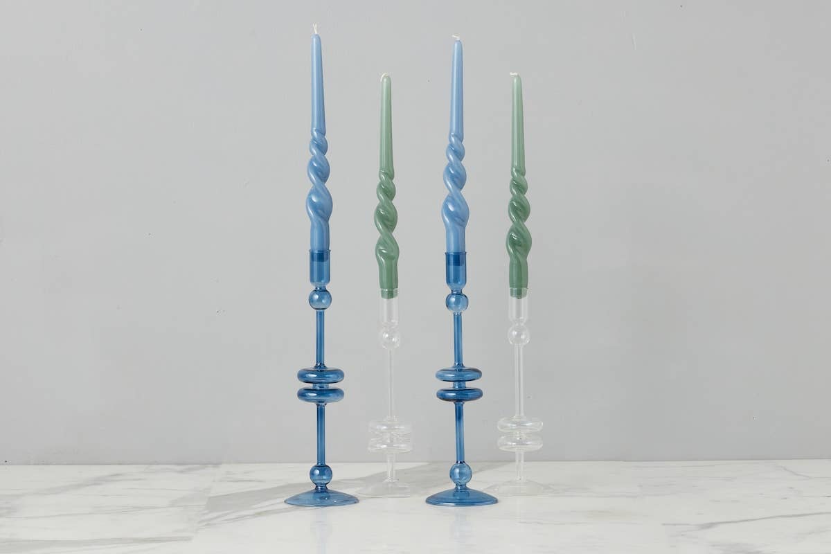 Candlestick Glass, Medium, Clear