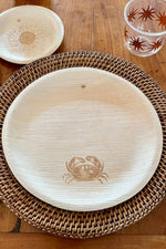 Plate Compostable Palm Leaf - Crab, 6-12"