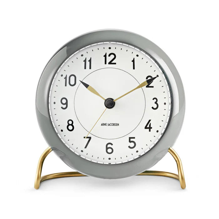 Arne Jacobsen - Station Alarm Clock - Grey - DESIGN SOLUTIONS Arne Jacobsen - Station Alarm Clock - Grey - DESIGN SOLUTIONS