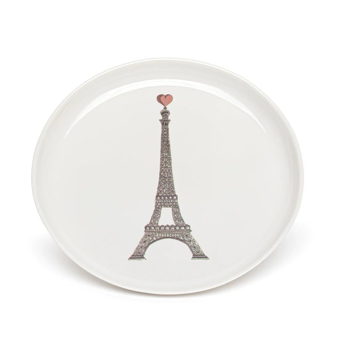 The Dessert Plate Eiffel Tower by Marin Montagut offers the perfect way to enjoy a treat after a meal or during tea time. This versatile plate also works as a cheese plate.