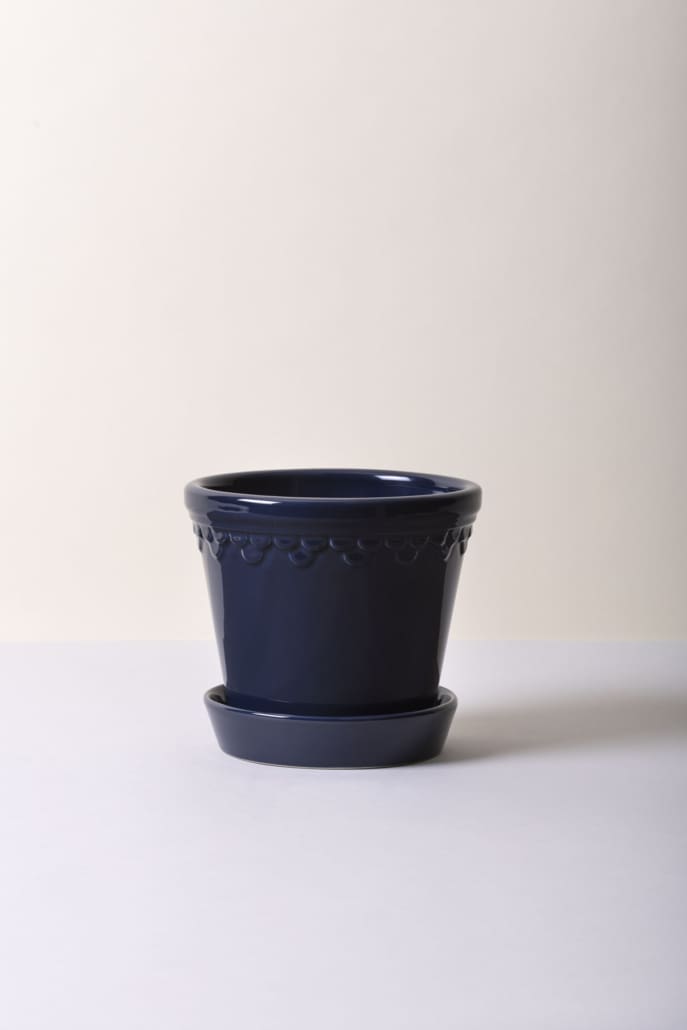 Pot Kebenhavner Glazed Sapphire Blue 6.3"
