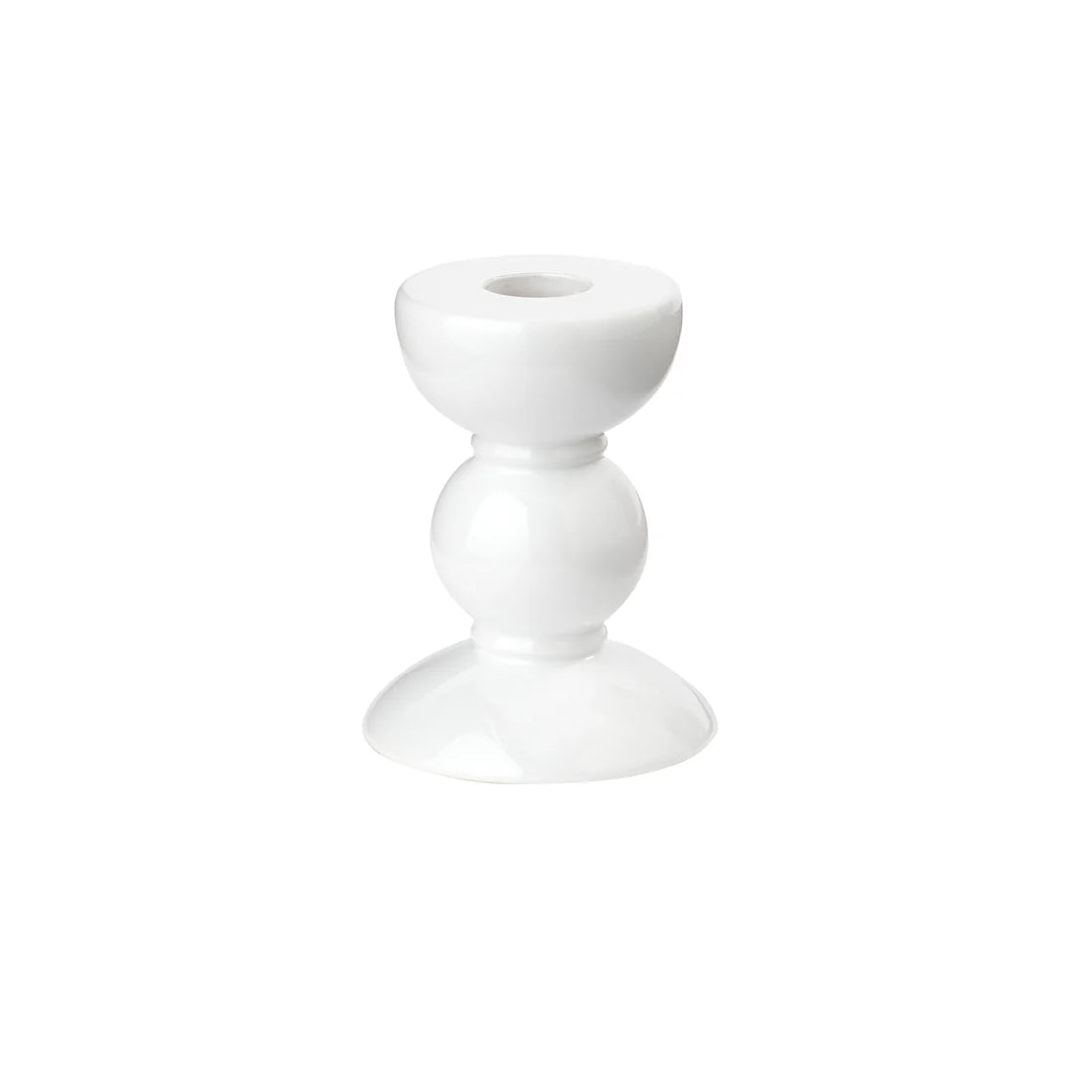 Chambray White Bobbin Candlestick