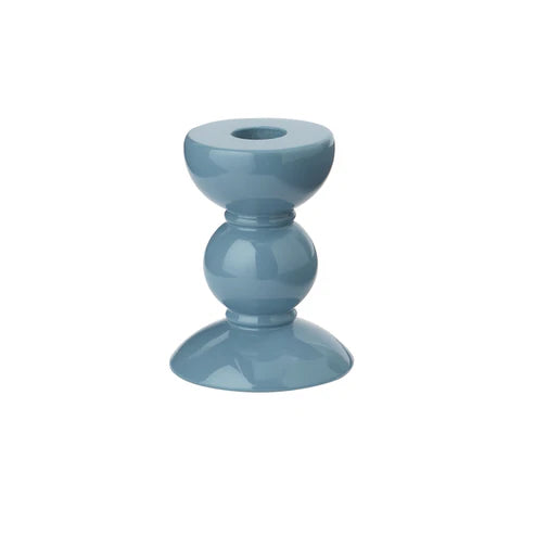 Chambray Blue Bobbin Candlestick