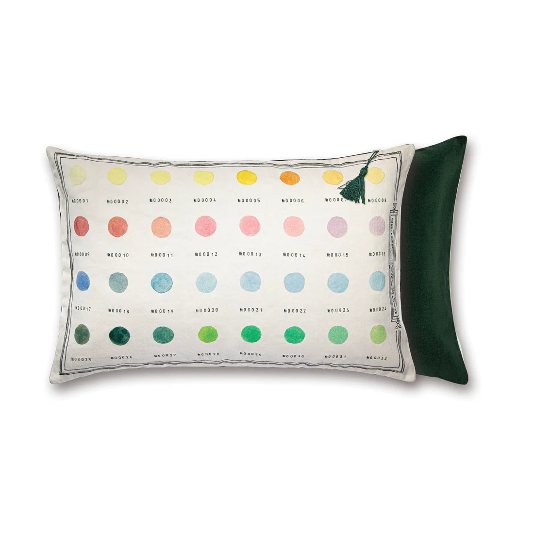 Gamme De Couleurs Pillow. Two side Green. 24x16