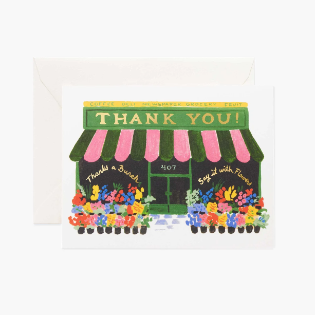 Flower Shop Thank You Card