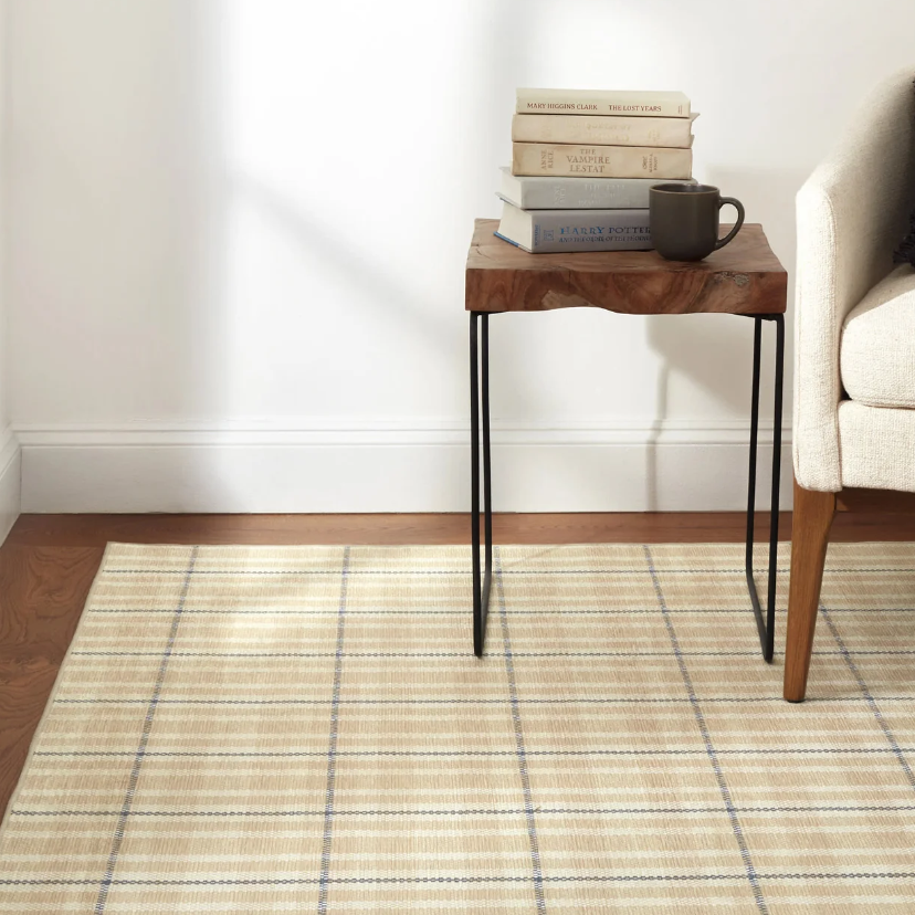 Washable Rug: Hallie Plaid Khaki