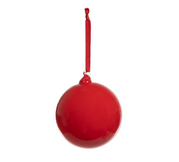 Glass Red Ball Ornament