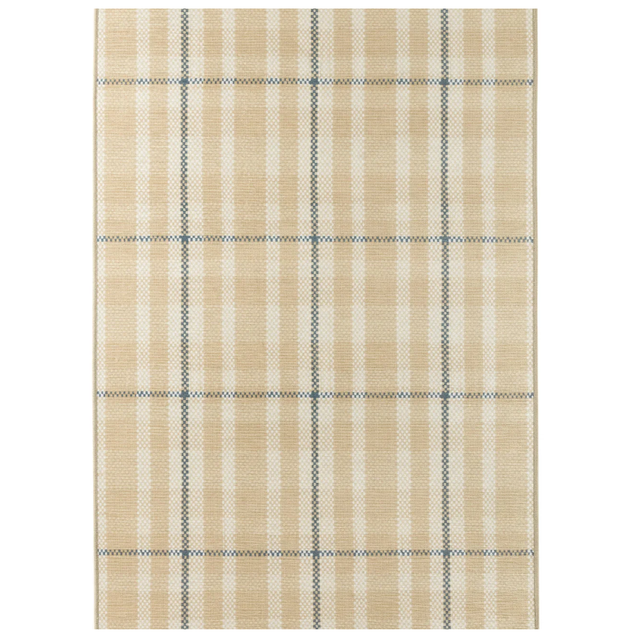 Washable Rug: Hallie Plaid Khaki