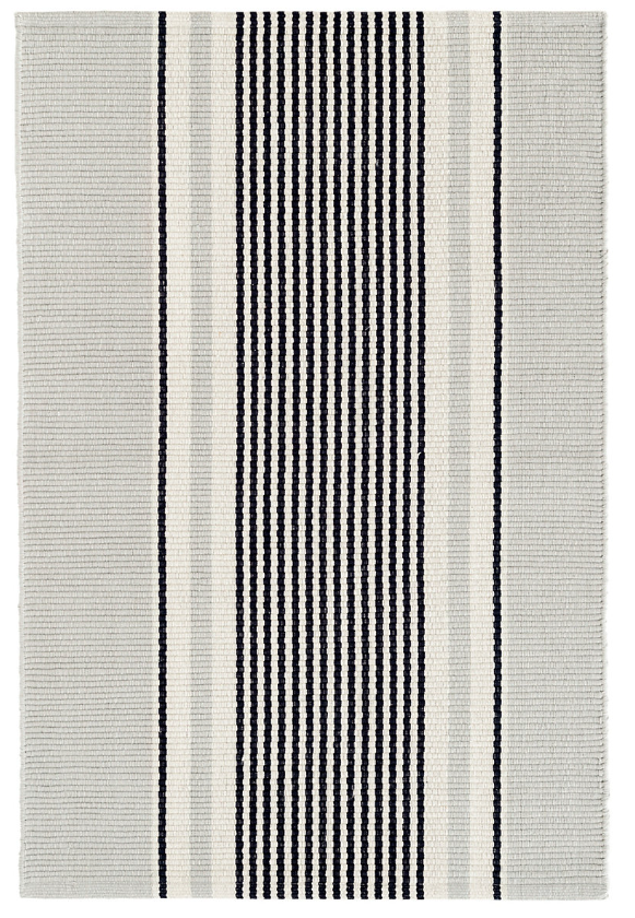 Machine Washable Rug: Gunner Stripe Grey