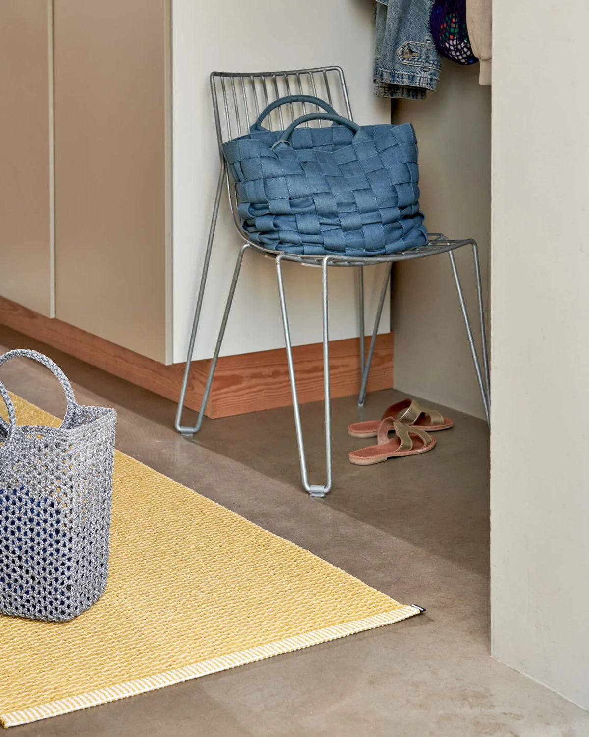Floor Mat Mono Pale Yellow/Mustard 140x200