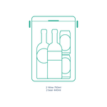 FIELDBAR Drinks Box hardcase cooler with leather handle and brass-coated hardware, showcasing its sleek design and Pantone 2025 color, placed on an outdoor surface. Drinks Box /Orchard Orange