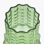 Vase 05 Green Transparent Waves