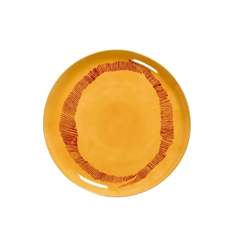 Dinner Plate: Yellow/Red