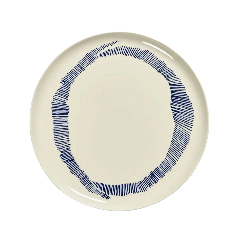 Dinner Plate: White Swirl