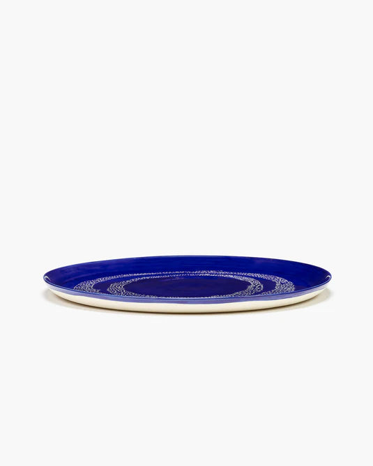 Serving Platter: Dark Blue - White Dots