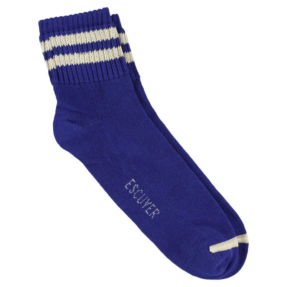 Socks Bright Blue/Ecru Ankle