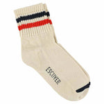Socks Womens Ecru/Blue/Orange Ankle