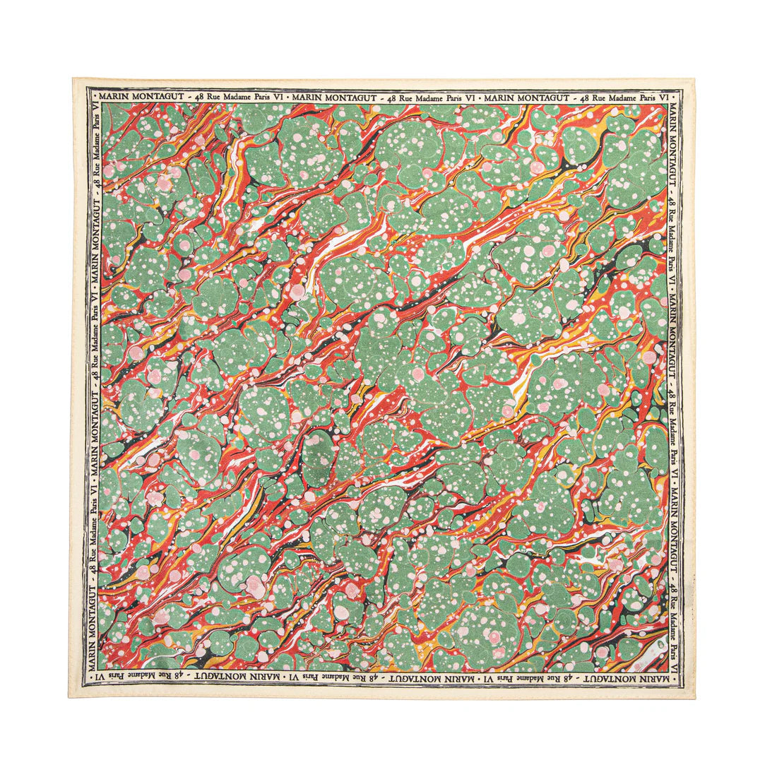 Silk Scarf: Green Marble