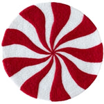 Placemat Paper - Red Felt Candy Stripe