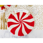 Placemat Paper - Red Felt Candy Stripe