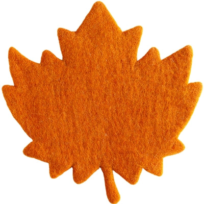 Placemat Felt - Burnt Orange Maple Leaf
