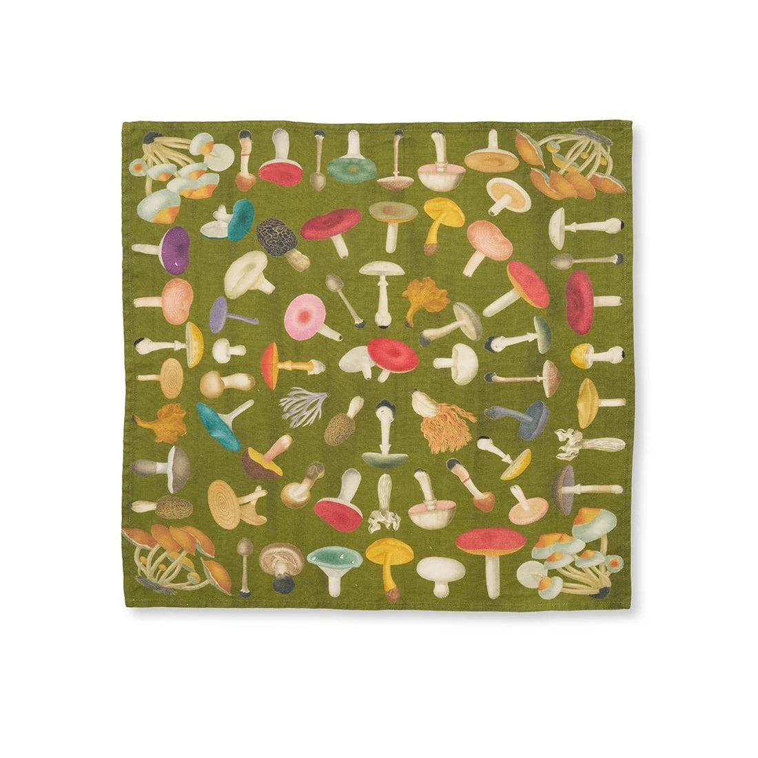 S&B x John Derian Green 'Fungi' Linen Napkin