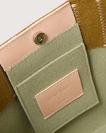 Jaunt Merino Wool Tote Midi - Dew/Brine Vachetta