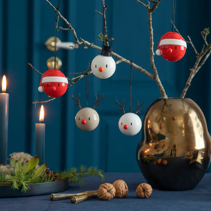 Hoptimist Holiday Snowman Ornament - set of 2