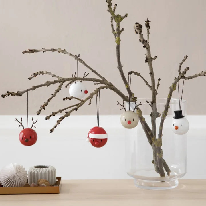 Hoptimist Holiday Snowman Ornament - set of 2