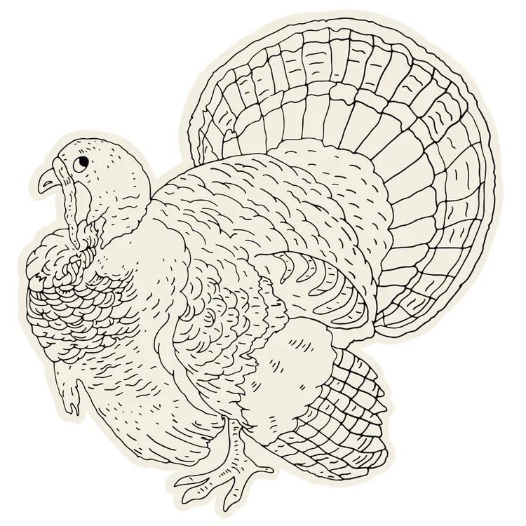 Placemat Paper Coloring Turkey Die Cut