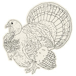 Placemat Paper Coloring Turkey Die Cut