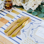 Paper Placemat - Navy Stripe