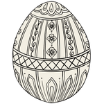 Placemat Paper - Die Cut Easter Egg (coloring)
