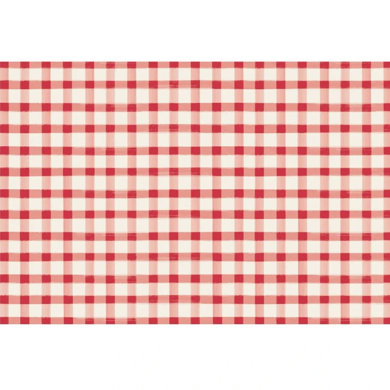 Placemat Red Painted Check