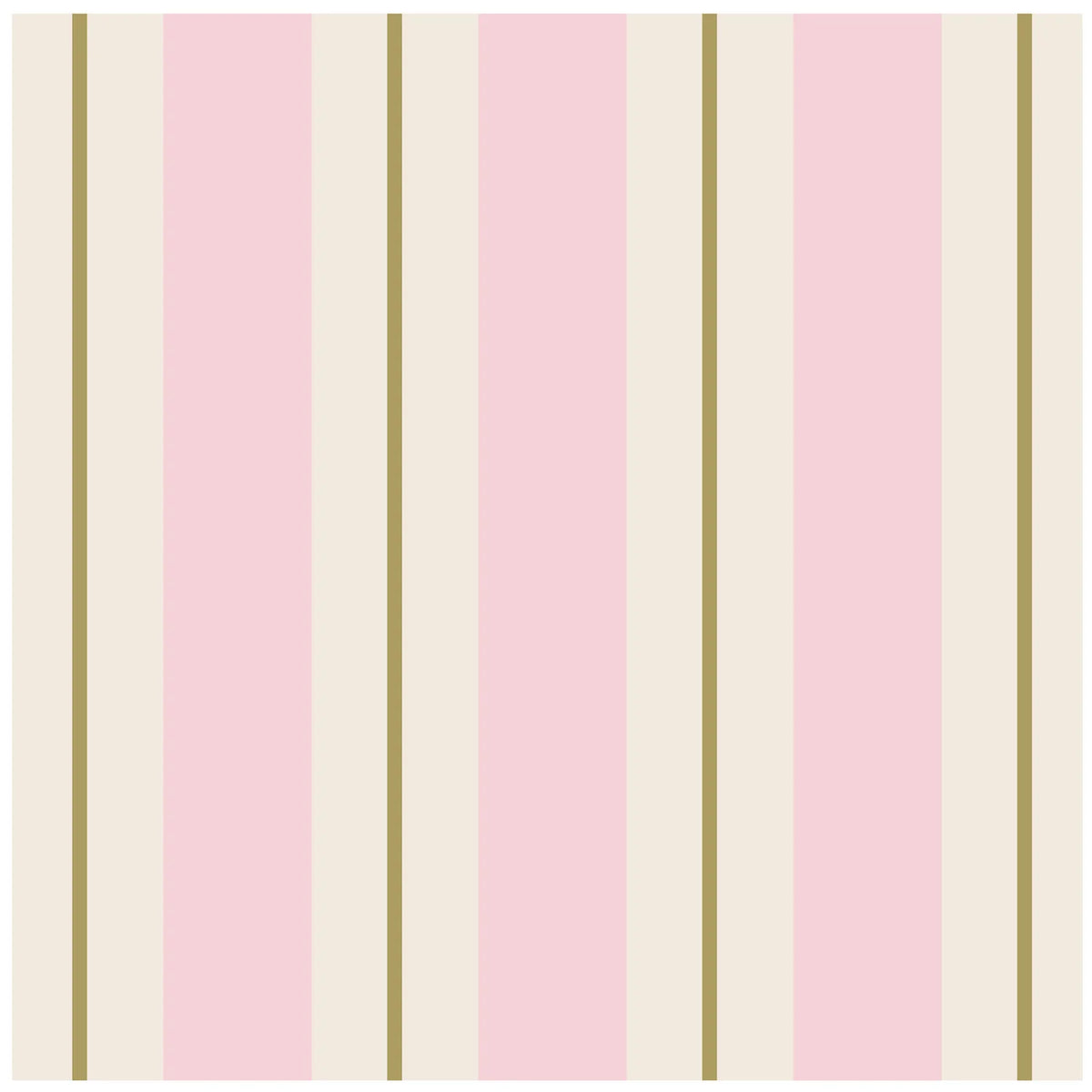 Napkin Cocktail Pink/Gold Awning Stripe