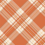Napkin Cocktail Orange Plaid