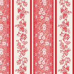 Napkin Cocktail Red Burleigh Stripe