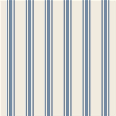 Napkin Cocktail Cornflower Blue linen stripe