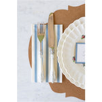 Napkin Guest Cornflower Blue linen stripe