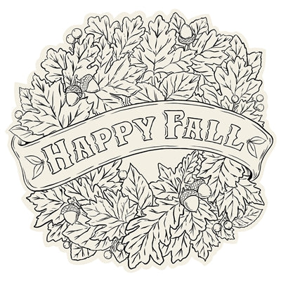 Placemat Paper - Diecut Happy Fall Coloring